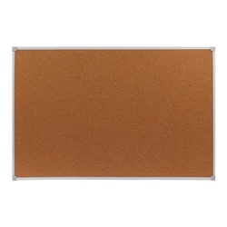 Доска пробковая 60×90 см, Calligrata, в ПВХ рамке белого цвета