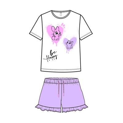 Комплект для девочки: футболка, шорты