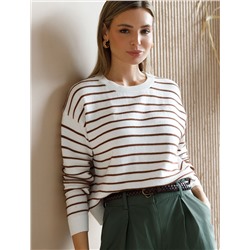 Джемпер из хлопка с люрексом