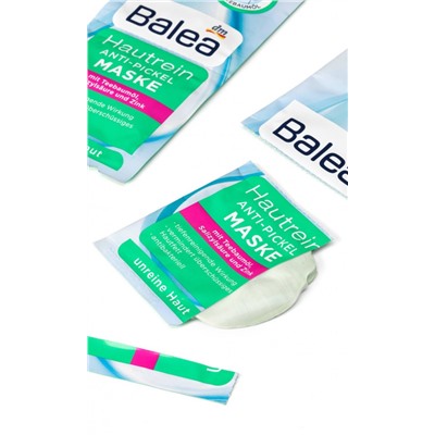 Balea Maske Hautrein Anti-Pickel Балеа Маска для лица против прыщей и высыпаний с маслом чайного дерева, салициловой кислотой и цинком, 16 мл