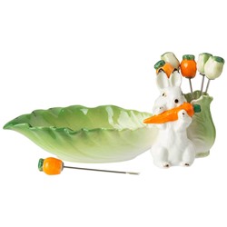 БЛЮДО LEFARD "КРОЛИК" 21 СМ, 6 ВИЛОЧЕК (КОР=48ШТ.)