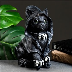 Фигурка полистоун «Котик хиппи», чёрный, 26×13×16 см