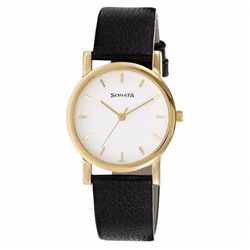 Наручные часы с белым циферблатом, White Dial Watch, произв. Sonata