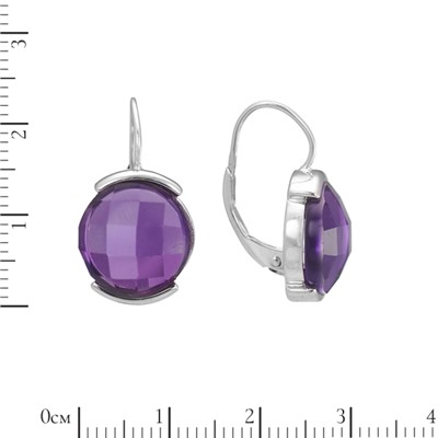 Серьги с гидротермальным аметистом ГЛСЕ.156АМ