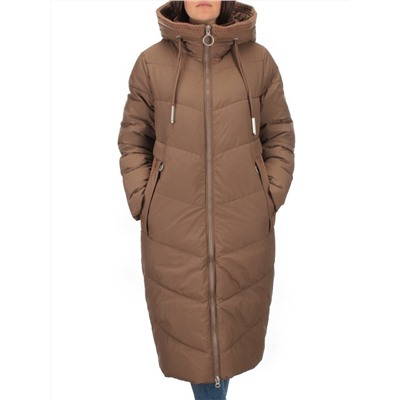 126 BROWN Пальто зимнее женское (200 гр. холлофайбер)