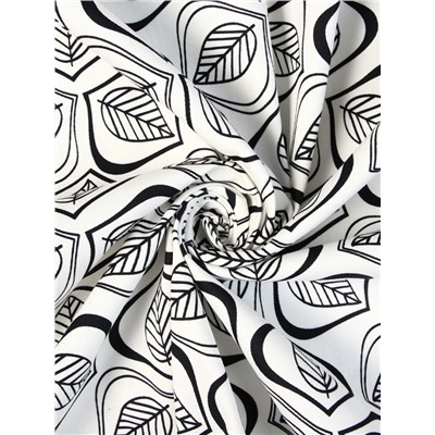 Комплект штор для кухни Этель Leaves, 149×180 см - 2 шт., подхваты - 2 шт., 100% хлопок