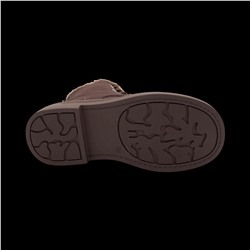 Ботинки из натуральной кожи на меху P-ML01-5 коричневые