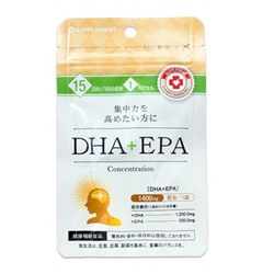 ЯПОНСКИЙ БАД DAISO ОМЕГА 3 В КАПСУЛАХ DHA+EPA CONCENTRATION 1400MG, 15 ДНЕЙ