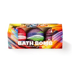 Набор BATH BOMB (Набор бурлящих шариков ВИШНЯ-ЧЕРНАЯ СМОРОДИНА-ВИНОГРАД), 3шт., Шарик для ванн CHERRY (с пеной и экстрактом вишни), 145г, Шарик для ванн BLACK CURRANT (с маслами и экстрактом черной смородины), 145г, Шарик для ванн GRAPE (с экстрактом винограда), 145г