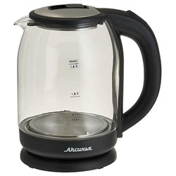 Чайник Аксинья КС-1017 стекло 1500Вт обьем 1,8л ЧЕРНЫЙ (12)
