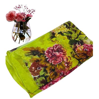 Шарф шифоновый с цветочным принтом Арт 0981/12