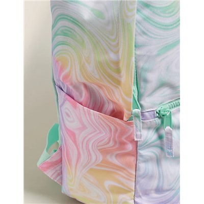 Kids' Water Repellent Marble Print School Backpack