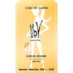 UdV - Ulric de Varens pour elle Gold Issime Ульрик де Варенс Парфюмерная вода с нотами апельсина, иланг-иланг и жасмина, 30 мл
