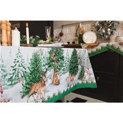 Скатерть новогодняя «Этель» Новогодний лес 148×110 см, 100% хл, саржа 190 г/м² с ГМВО