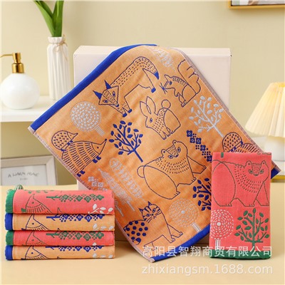 Cotton gauze towel, children's scarf for kindergarten, wholesale