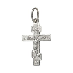 крест из серебра штампованный родированный