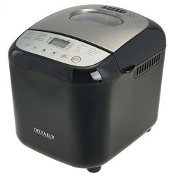 Хлебопечь электрическая 600 Вт, 500/750/1000 г, 19 программ DELTA LUX DE-6000 черная