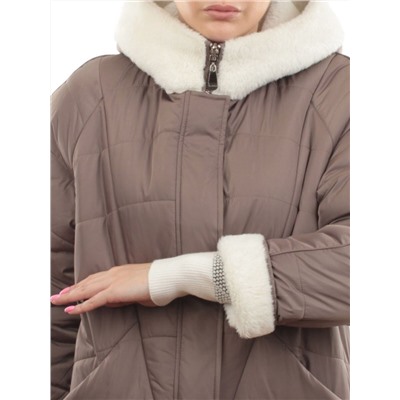 2660 DK. BEIGE Пальто двухстороннее женское еврозима (100 гр. холлофайбер)
