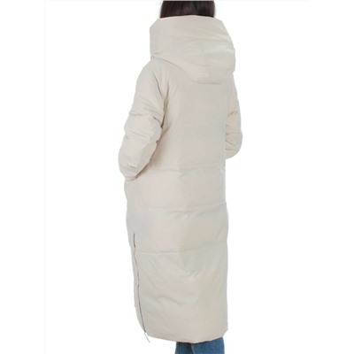 22373 BEIGE Пальто зимнее женское облегченное (150 гр. холлофайбера)