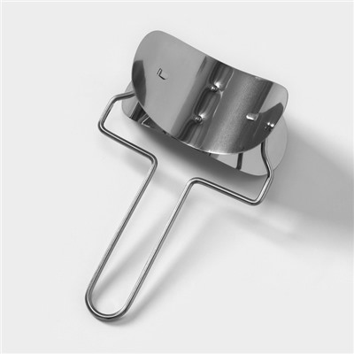 Ролик для вырезания кругов из теста Доляна, d=10.5, серебристый