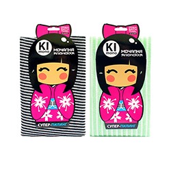 Мочалка "Полотенце"KIMONO", полоса, скраб-нейлон, 90х30см