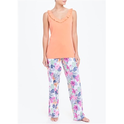 Frill Vest Floral Pyjamas