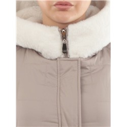 2661 BEIGE Пальто двухстороннее женское еврозима (100 гр. холлофайбер)