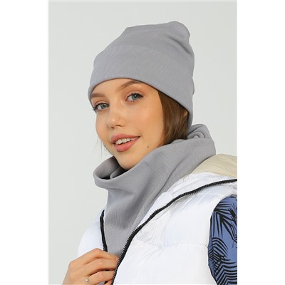 Шапка 25-608L11 жемчужно-серый
