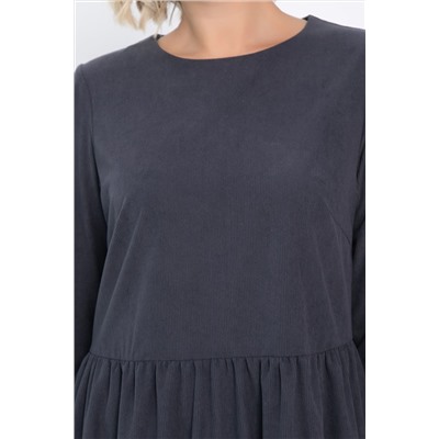 Платье из вельвета Андреа (графит) П14801-25М