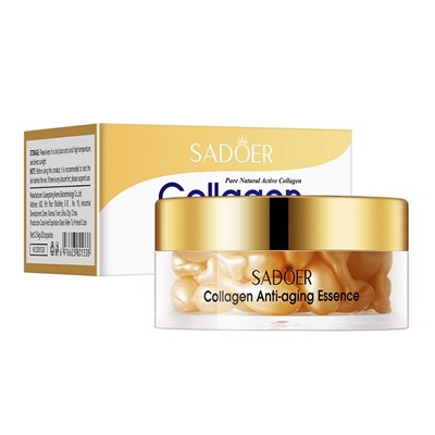 Омолаживающая увлажняющая крем-сыворотка с Коллагеном в капсулах Sadoer, 30 шт.