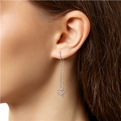 Серьги родированные серебро 925*