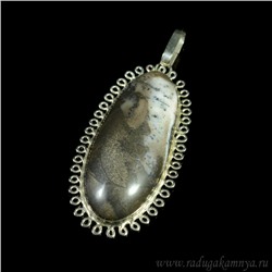 Кулон из агата мохового 30*62мм.