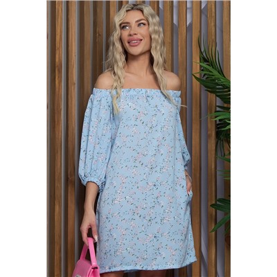 Платье Влюблена в лето (голубое) П13384-10М
