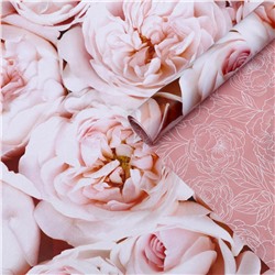 Бумага упаковочная глянцевая двухстороняя 0,5х0,7м Пионы 6490258 UPAK LAND/Россия
