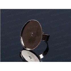 Основа для кольца, 22*17*5мм, цв.черный никель