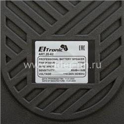 Колонка 10" (20-62 FIRE BOX 1000) динамик 2шт/10" ELTRONIC с TWS