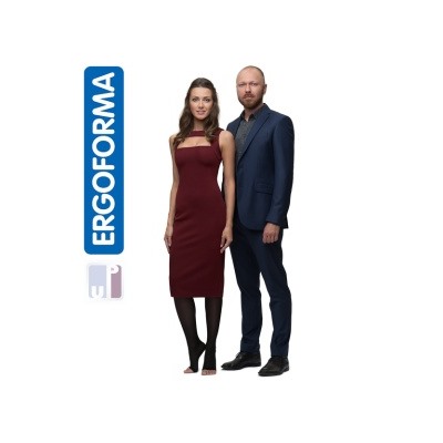 EU 226 Чулки компрессионные Ergoforma UP (2 класс, 23-32 мм.рт.ст.) с открытым носком р.4 (черный)