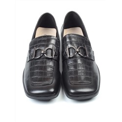 03-DP93-1 BLACK Лоферы женские (натуральная кожа)
