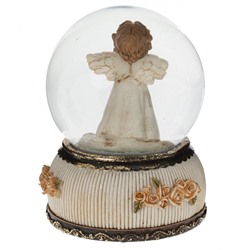 Фигурка декор в стекл шаре "Ангел" (муз с ключ), D 10 см, L10,5 W10,5 H14 см
