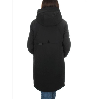 BM22839 BLACK Пальто демисезонное женское (100 гр. синтепон)