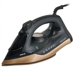 Утюг DELTA LUX  DE-3007 черный с золотым : 2400Вт  КЕРАМИКА,АНТИКАПЛЯ,АНТИНАКИПЬ(10) оптом