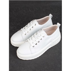 05-PDD200-1 WHITE Кроссовки женские (натуральная кожа)