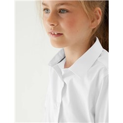 2pk Girls' Skinny Fit School Shirts (2-18 Yrs)