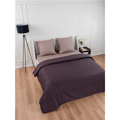 Постельное белье поплин на молнии / Капучино