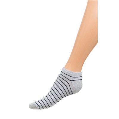 Носки женские В-100 полоска св.серый