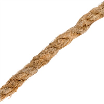 Веревка льнопеньковая, D 10 мм, L 10 м, крученая Сибртех