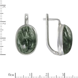 Серьги 'Скай' с серафинитом ИАСК31113Х18СР0N6