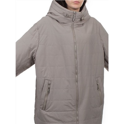 F-801 GRAY BEIGE Куртка демисезонная женская (100 гр. холлофайбер)