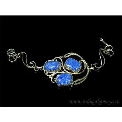 Браслет с лазуритом, 19см.