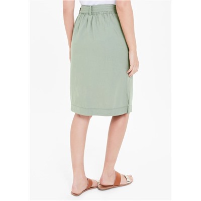 Belted Linen Skirt